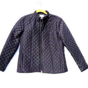 Kim Rogers Jacket Size PM Everyday Quilted Puffer Black Coat